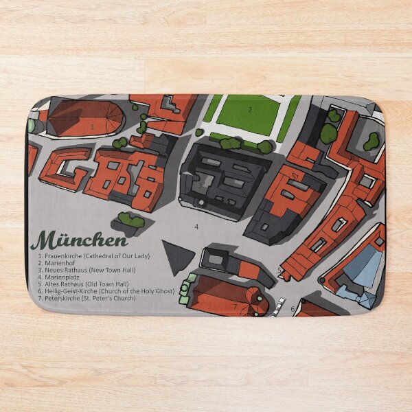 Item preview, Munich Hand-Drawn Map designed and sold by UrsulaRodgers.