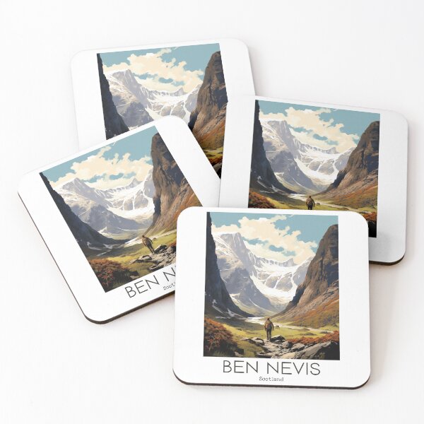 Item preview, A Vintage Travel Illustration of Ben Nevis - Highlands - Scotland designed and sold by GoodOldVintage.