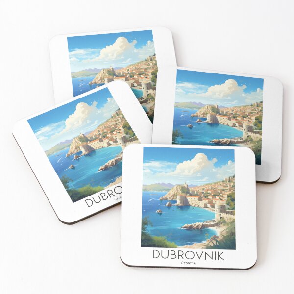 Item preview, A Vintage Travel Illustration of Dubrovnik - Croatia designed and sold by GoodOldVintage.