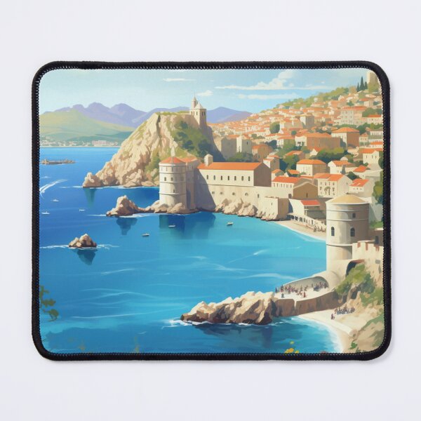 Item preview, A Vintage Travel Illustration of Dubrovnik - Croatia designed and sold by GoodOldVintage.