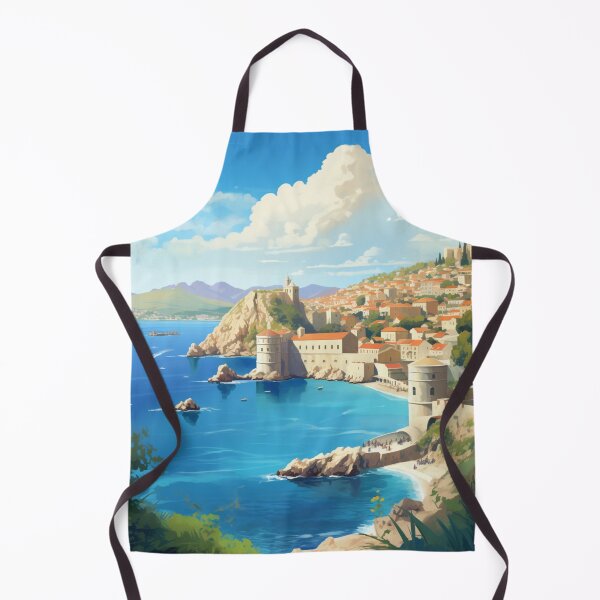 Item preview, A Vintage Travel Illustration of Dubrovnik - Croatia designed and sold by GoodOldVintage.