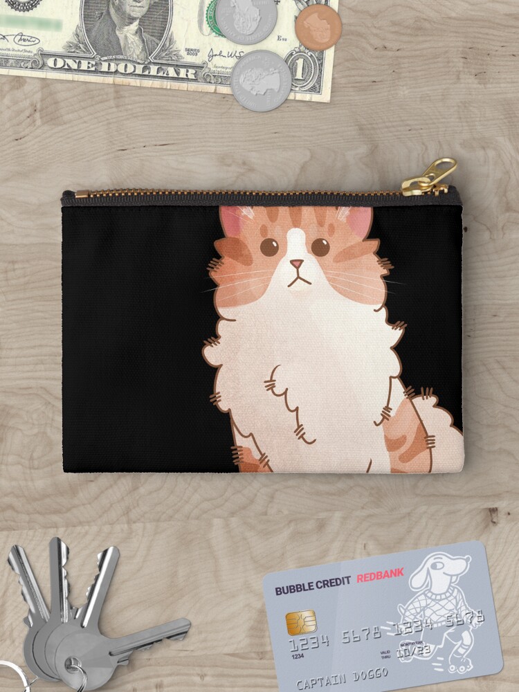 Thumbnail 3 of 4, Zipper Pouch, Red Bicolor American Curl Longhair - Cat lovers gifts designed and sold by FelineEmporium.