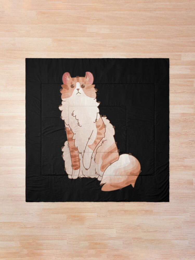 Thumbnail 1 of 6, Comforter, Red Bicolor American Curl Longhair - Cat lovers gifts designed and sold by FelineEmporium.