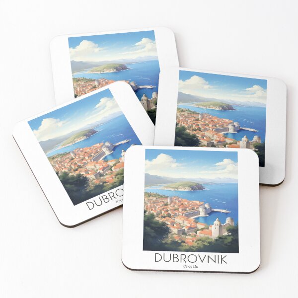 Item preview, A Vintage Travel Illustration of Dubrovnik - Croatia designed and sold by GoodOldVintage.