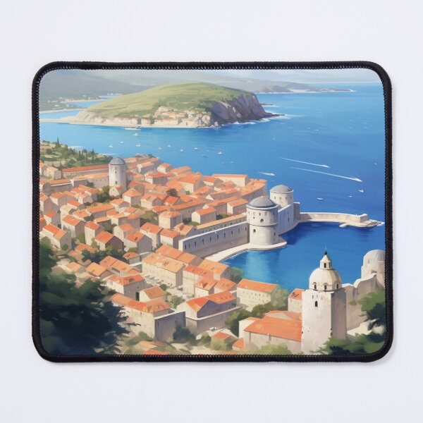 Item preview, A Vintage Travel Illustration of Dubrovnik - Croatia designed and sold by GoodOldVintage.