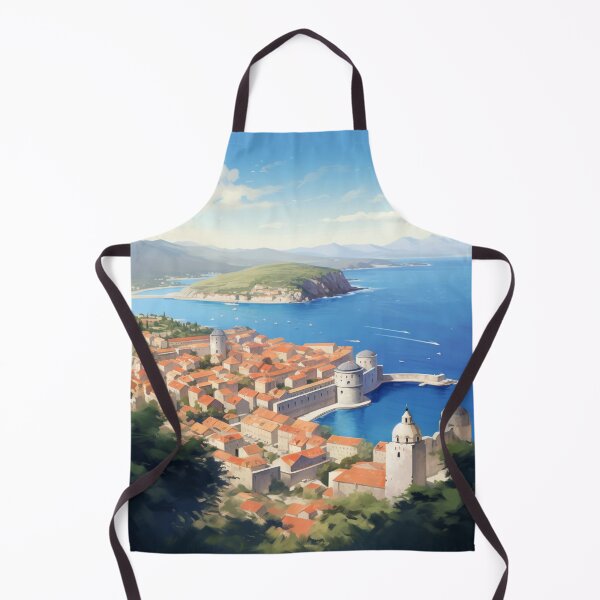 Item preview, A Vintage Travel Illustration of Dubrovnik - Croatia designed and sold by GoodOldVintage.