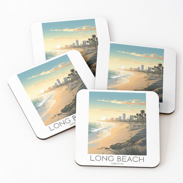 Item preview, A Vintage Travel Illustration of Long Beach - California - US designed and sold by GoodOldVintage.