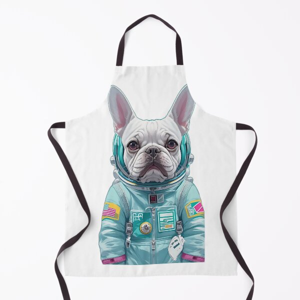 Item preview, The vector illustration depicts a sad French Bulldog dressed in a mint-colored astronaut suit, creating a whimsical and poignant piece of artwork. designed and sold by Best-Art-32.