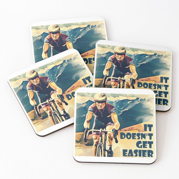 Item preview, It Doesn't Get Easier Cycling designed and sold by Esskay Designs.