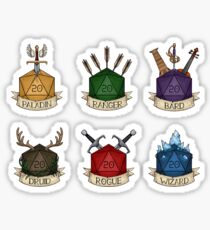 D&D - D20 - Mini Class Selection Sticker