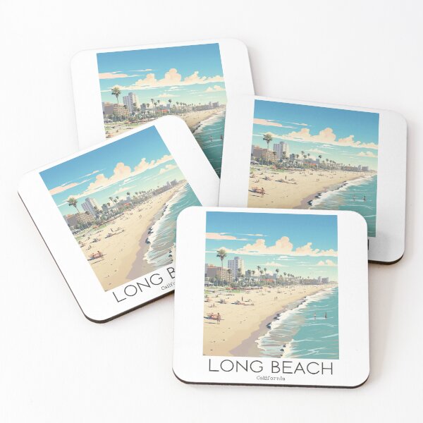 Item preview, A Vintage Travel Illustration of Long Beach - California - US designed and sold by GoodOldVintage.