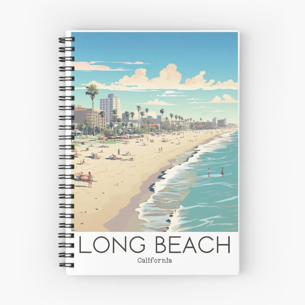 Item preview, A Vintage Travel Illustration of Long Beach - California - US designed and sold by GoodOldVintage.