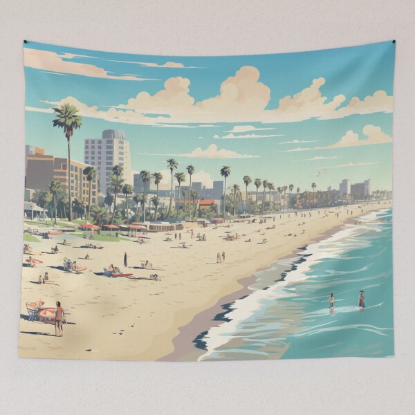 Item preview, A Vintage Travel Illustration of Long Beach - California - US designed and sold by GoodOldVintage.
