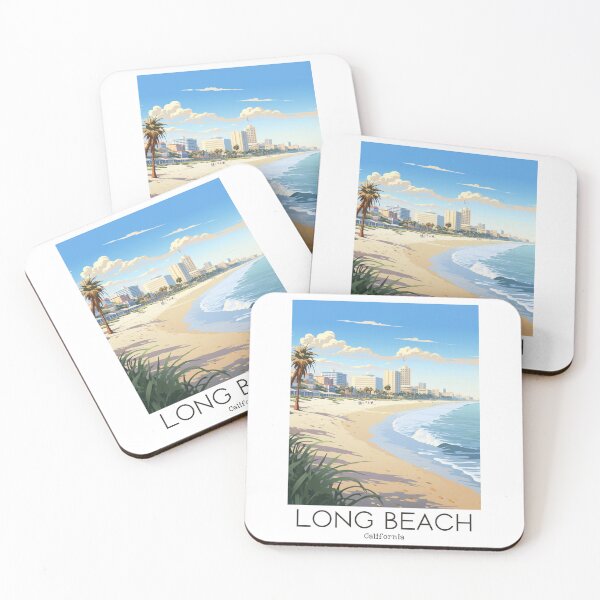Item preview, A Vintage Travel Illustration of Long Beach - California - US designed and sold by GoodOldVintage.