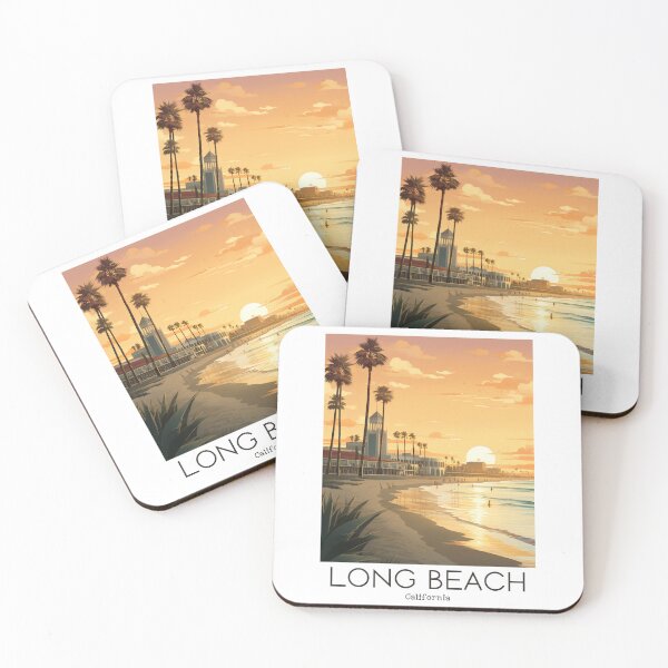 Item preview, A Vintage Travel Illustration of Long Beach - California - US designed and sold by GoodOldVintage.