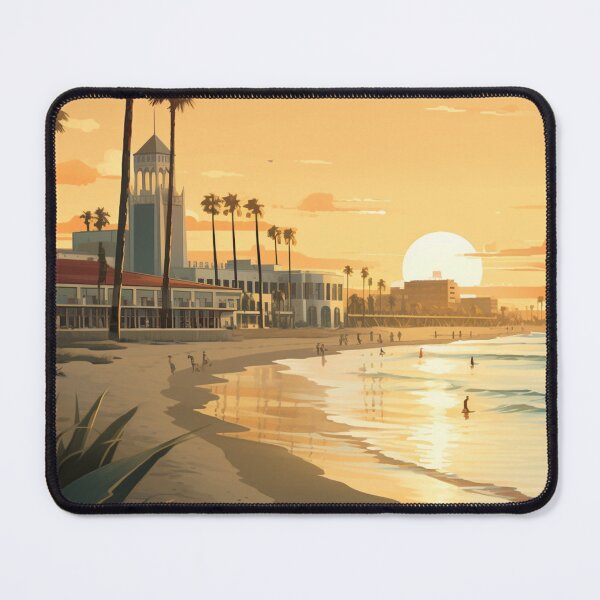 Item preview, A Vintage Travel Illustration of Long Beach - California - US designed and sold by GoodOldVintage.
