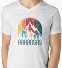 Retro Arkansas T Shirt for Men Women and Kids Men's V-Neck T-Shirt