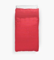 Building Block Brick Texture - Red Duvet Cover