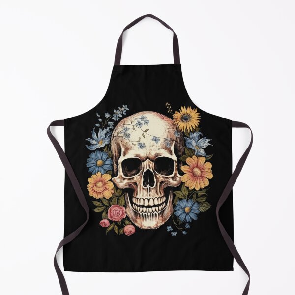 Item preview, Skull with flowers designed and sold by Merchgard.