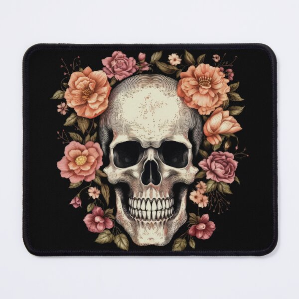 Item preview, Skull with flowers designed and sold by Merchgard.