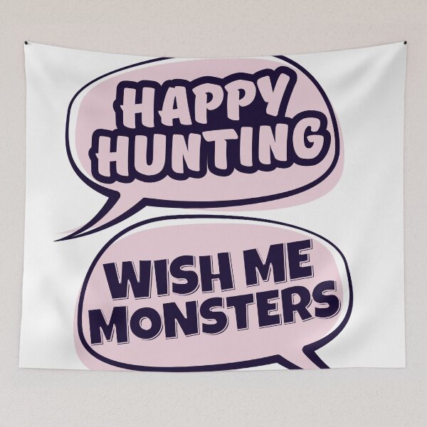 Item preview, Buffy the Vampire Slayer Quote - Happy Hunting designed and sold by humnoo.