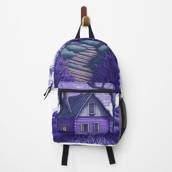 Item preview, rustic cabin in the midst of a lush lavender field. designed and sold by Natcharee.