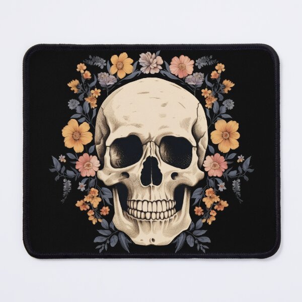 Item preview, Skull with flowers designed and sold by Merchgard.