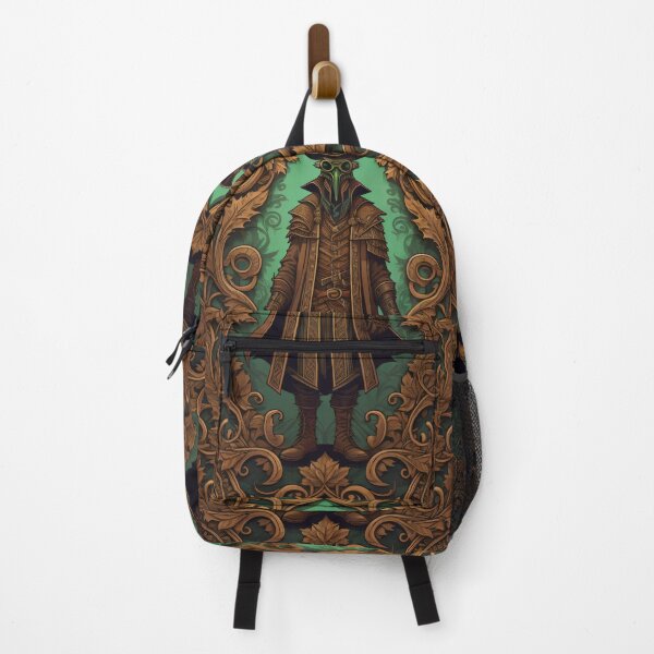 Item preview, Vintage Plague Doctor SCP-049 Halloween Illustration Steampunk Print Pattern Goth designed and sold by CoffeeIsATrip.