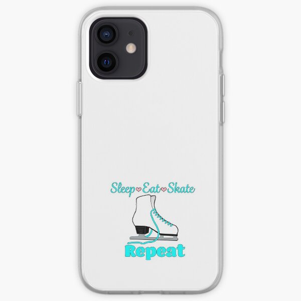 Sleep-Eat-Skate-Repeat in Turquoise iPhone Soft Case