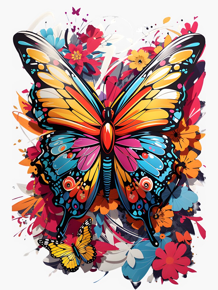 Butterfly Graffiti Fusion | Sticker