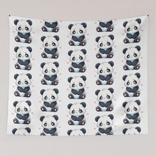 Artikelvorschau, Niedlicher verliebter Kawaii-Pandabär entworfen und verkauft von CozyKawaiiArt.