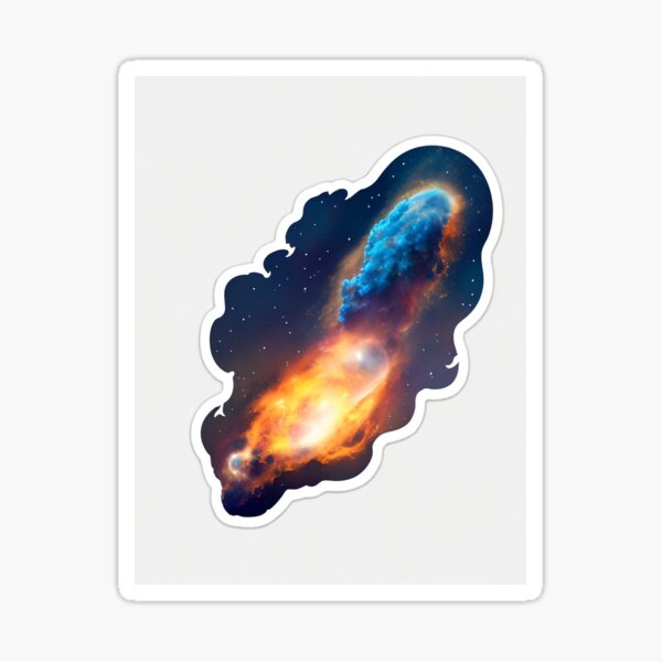 Comet Shooting Upwards Sticker Sticker