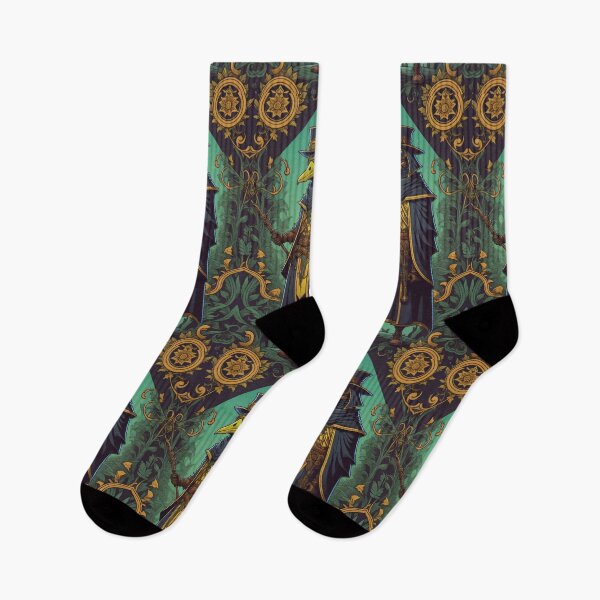 Item preview, Vintage Plague Doctor SCP-049 Halloween Illustration Steampunk Print Pattern Goth designed and sold by CoffeeIsATrip.