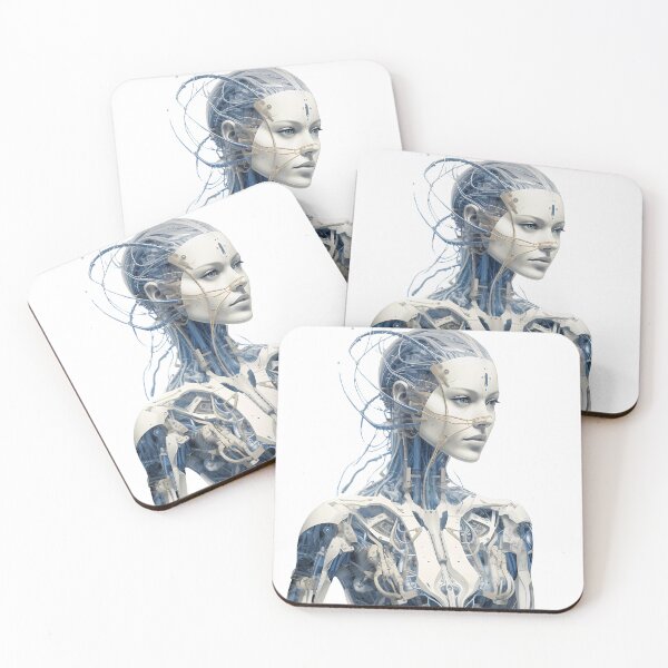 Item preview, Science fiction cyborg girl   designed and sold by cardsandmoreUG.