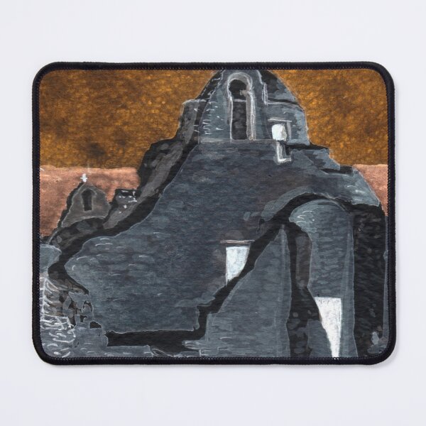 Item preview, Mykonos Chapel Greek Island watercolor gothic style designed and sold by Zamen.
