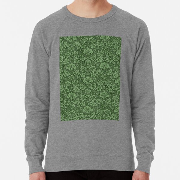 GREEN DAMASK Pop Art Lightweight Sweatshirt