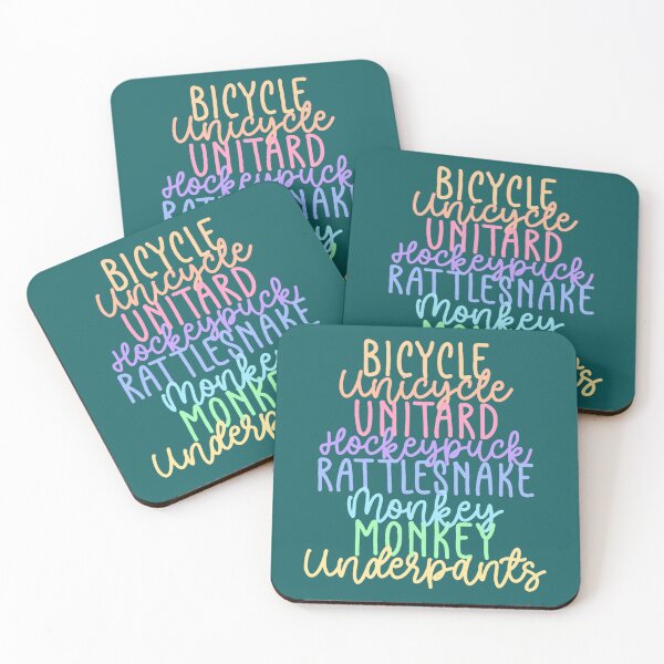 Item preview, Monkey Monkey Underpants Rainbow Fan Quote Black designed and sold by DovalinaRT.