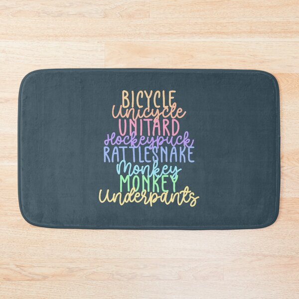 Item preview, Monkey Monkey Underpants Rainbow Fan Quote Black designed and sold by DovalinaRT.