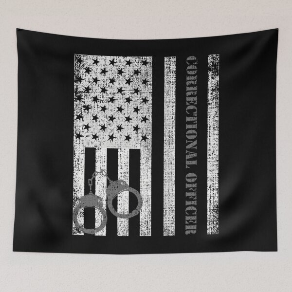 Item preview, Thin Line Correctional Prison Officer American Flag	 designed and sold by mtbcfqyhn23.