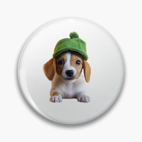 Item preview, Cute puppy with green cap designed and sold by Dreamtodream.