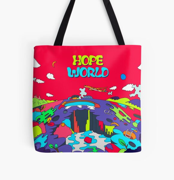 BTS J-Hope Custom Hand Painted Tote Bag BTS Korean Birthflower Personalized Lyric Hope World Tote Jung Hoseok/J-Hope/Jhope