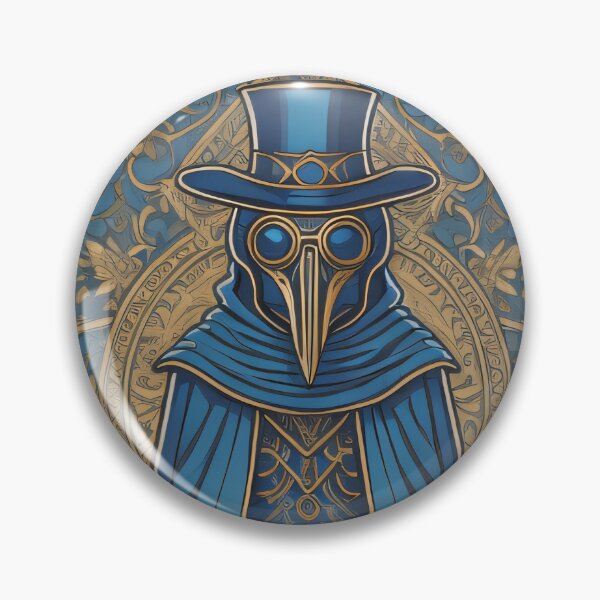 Item preview, Vintage Plague Doctor SCP-049 Halloween Illustration Steampunk Print Pattern Goth designed and sold by CoffeeIsATrip.