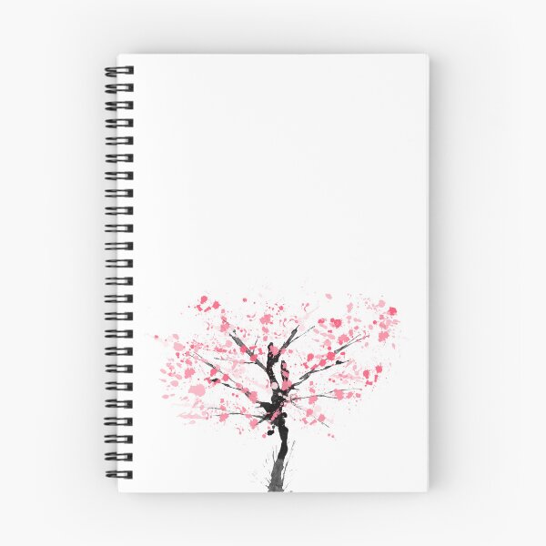 Item preview, Japanese Sakura Tree Pink Petals Ink Spatter Cherry Blossom designed and sold by art-by-el-sid.