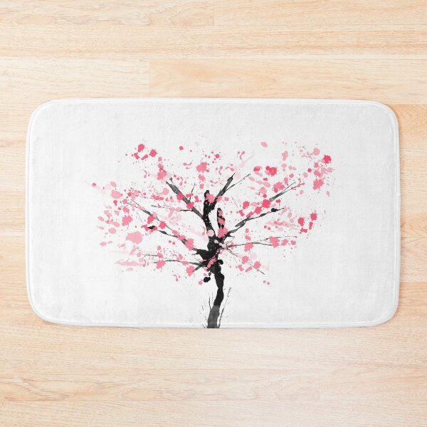 Item preview, Japanese Sakura Tree Pink Petals Ink Spatter Cherry Blossom designed and sold by art-by-el-sid.