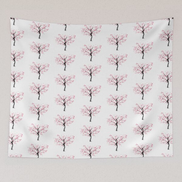 Item preview, Japanese Sakura Tree Pink Petals Ink Spatter Cherry Blossom designed and sold by art-by-el-sid.