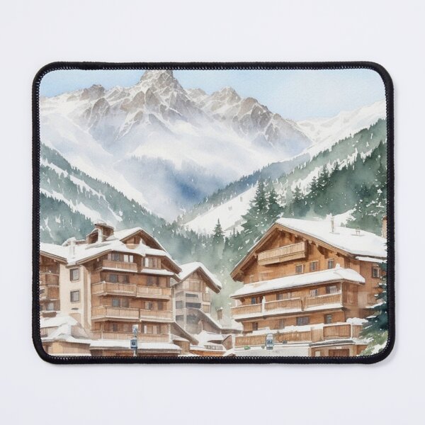 Item preview, Watercolor Design of Courchevel - France designed and sold by Sketch-Shack.