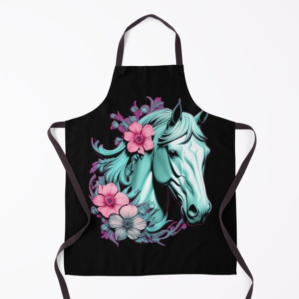 Item preview, Blue horse floral designed and sold by Roxburylane.