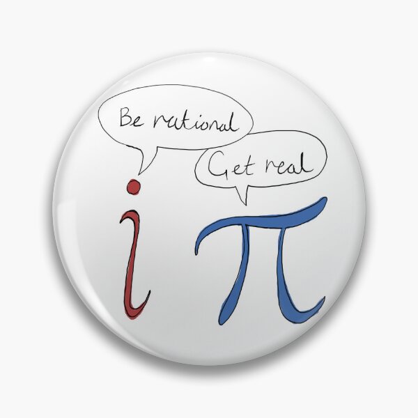 Item preview, Imaginary vs Pi: 'Be Rational, Get Real' Math Pun Shirt designed and sold by stilo29.