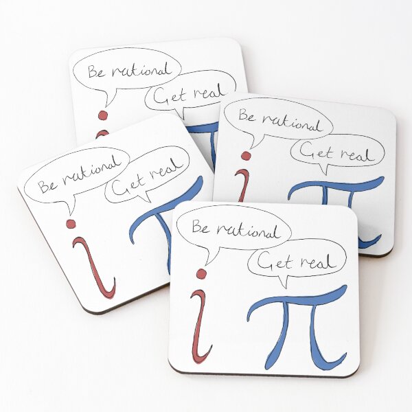 Item preview, Imaginary vs Pi: 'Be Rational, Get Real' Math Pun Shirt designed and sold by stilo29.