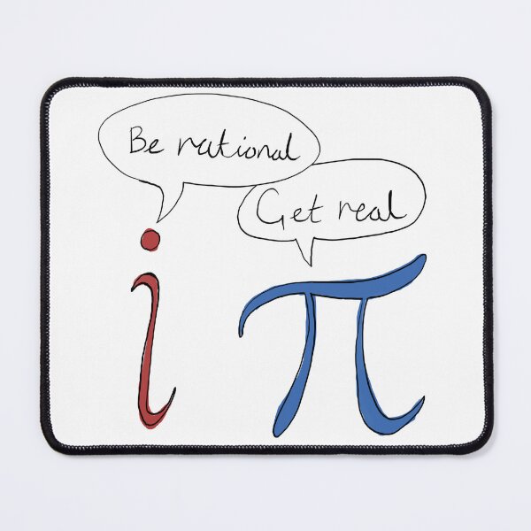 Item preview, Imaginary vs Pi: 'Be Rational, Get Real' Math Pun Shirt designed and sold by stilo29.